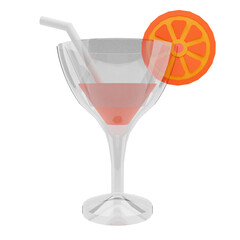 3d illustration Orange Juice