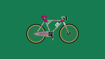 Obraz premium bicycle on a green background