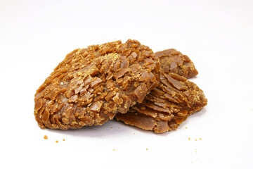 Gud and Jaggery- A Sugar product isolated on white background