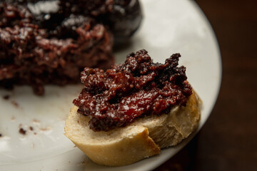 cow's blood sausage to eat