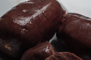 cow's blood sausage to eat