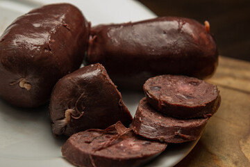 cow's blood sausage to eat