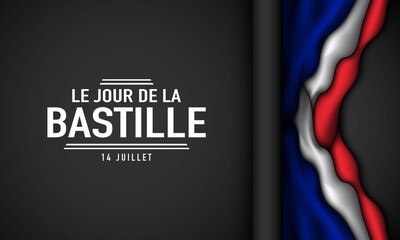 Bastille Day Background Design. 14th of July. - obrazy, fototapety, plakaty