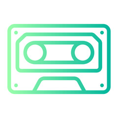 Obraz premium cassette gradient icon