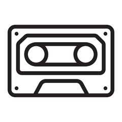 Obraz premium cassette line icon