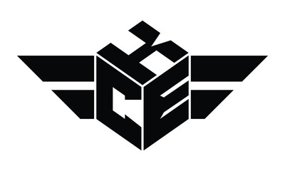 KCE three letter gaming logo in polygon cube shape logo design vector template. wordmark logo   emblem logo   monogram logo   initial letter logo   sports logo   minimalist logo   typography logo   © Fahim