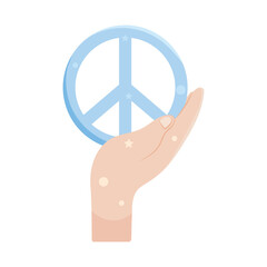 hand with peace symbol