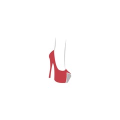 High heels icon logo design