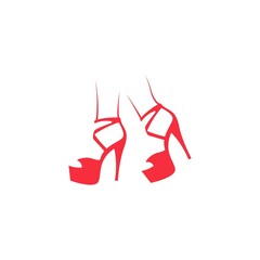 High heels icon logo design