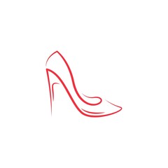 High heels icon logo design