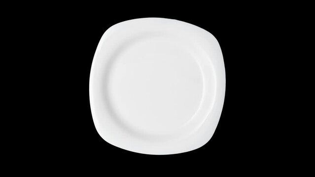 empty plate on isolated background