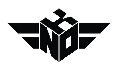 KNO three letter gaming logo in polygon cube shape logo design vector template. wordmark logo | emblem logo | monogram logo | initial letter logo | sports logo | minimalist logo | typography logo | - obrazy, fototapety, plakaty