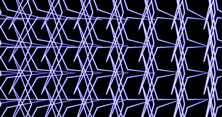 Render with glowing three ray purple stars