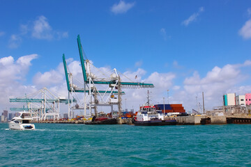 Many containers at Port Miami, one of the largest cargo port