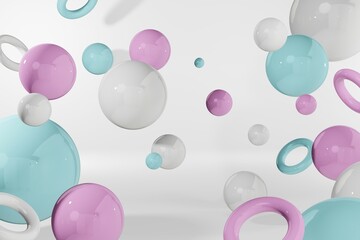 3DCG pastel background illustration
