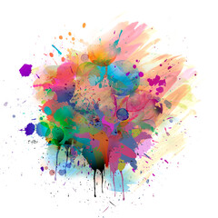 dog head with creative colorful abstract elements on light background