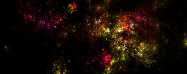 Banner Star field background . Starry outer space background texture . Colorful Starry Night Sky Outer Space background. 3D illustration
