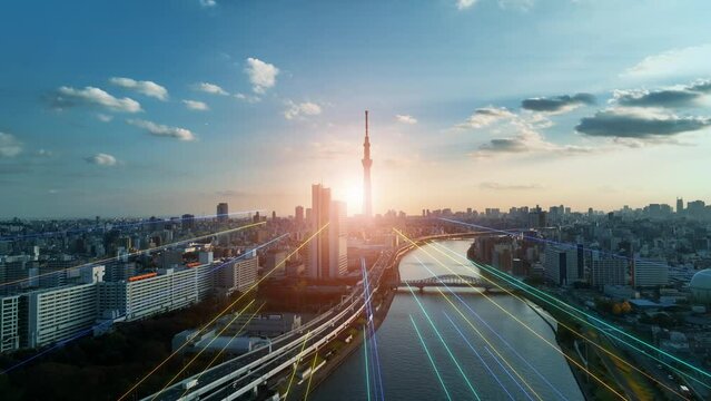 未来へと向かう光の帯