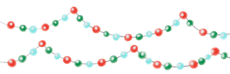 Seasonal holiday illuminated lighting garland Christmas New Year festival banner