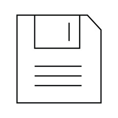 Floppy disk linear icon vector design