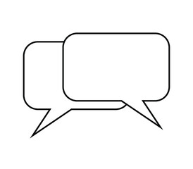 Speech Bubbles on top of each other. vector outline © Udayakumar