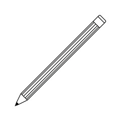 Pencil icon, vector isolated illustration.