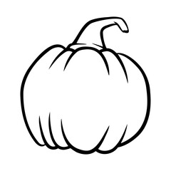 Pumpkin - squash for Halloween or Thanksgiving line art icon