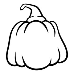 Pumpkin - squash for Halloween or Thanksgiving line art icon