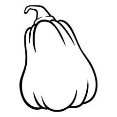 Pumpkin - squash for Halloween or Thanksgiving line art icon