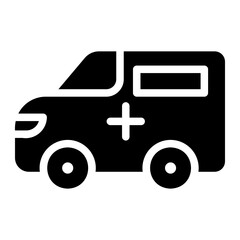 ambulance glyph icon