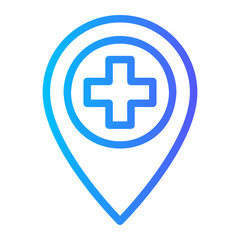 Fototapeta premium hospital sign gradient icon