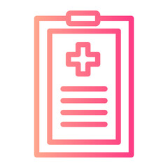 Obraz premium medical history gradient icon