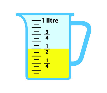 measuring cups with the amount of liquid 500ml. color. with measuring scale.
Beaker for chemical experiments in the laboratory. Vector illustration