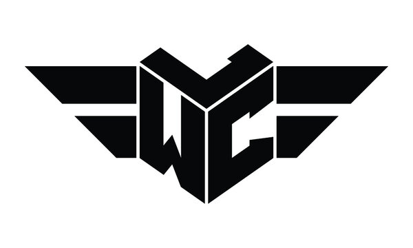 LWC three letter gaming logo in polygon cube shape logo design vector template. wordmark logo | emblem logo | monogram logo | initial letter logo | sports logo | minimalist logo | typography logo |