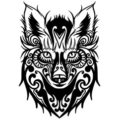 Fox Zentangle art