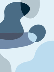 Abstract blue monochrome background, vector illustration