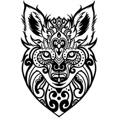 Fox Zentangle art