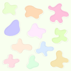 Aesthetic Modern Organic blob shapes, Cute shapes illustration