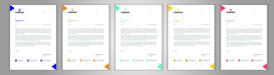 Professional Letterhead Template Set corporate modern letterhead design template with creative modern letter head design template for your project. letterhead, letter head, Business letterhead design