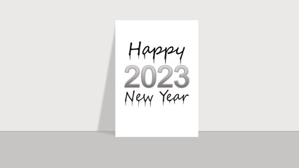 2023 - Happy New Year. Vector illustration.