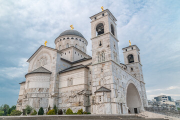 The Cathedral of the Resurrection of Christ (Saborni Hram Hristovog Vaskrsenja) in Podgorica, Montenegro.