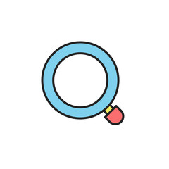 Magnifying glass symbol. High quality coloured vector illustration..