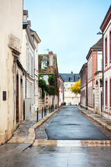 Street view of Chartres city, France.