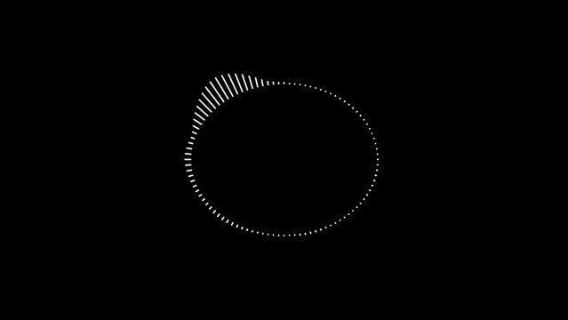 music wave circle frame. Music waves oscillate. Digital Sound wave or frequency Frame.	