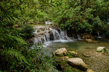 pozas de Ha' Kok , Río Tortuga, Lancetillo - La Parroquia, Franja Transversal del Norte , departamento de  Quiché,  Guatemala