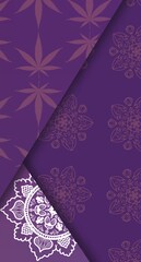 3d purple colour paper cut design
