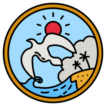 recommend clip art: seagull line icon