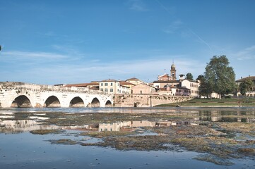 The Roman bridge of Augustus Tiberius in Rimini