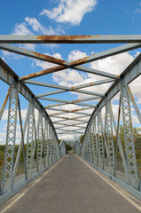 Fototapeta premium Iron bridge in Arganda del Rey, Madrid, Spain