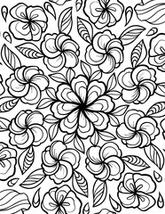 Mandala flower coloring page